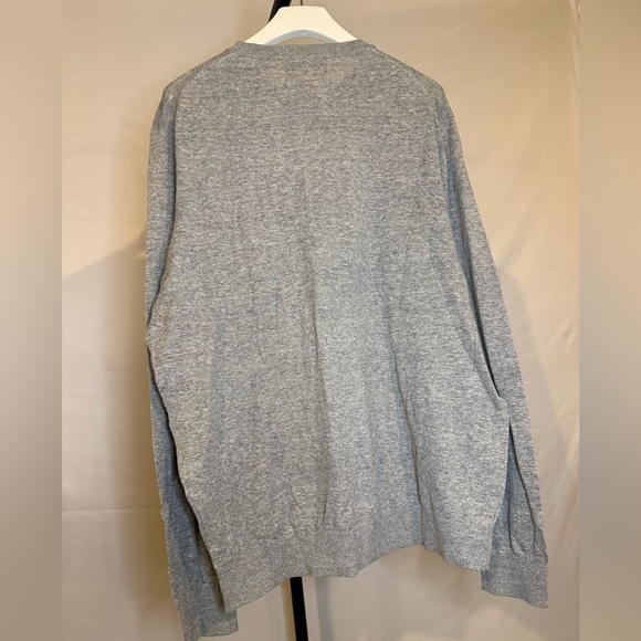 PIOMBO Men’s Gray Long Sleeve Cotton/Linen Sweater - Picture 3 of 5